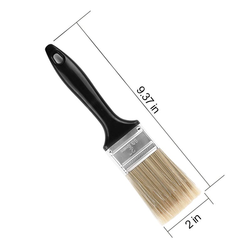 KINJOEK Paint Brush 16 Packs 2 Inch, Home Wall Trim House Chip Paintbrush Set, Professional Multi-Purpose Home Repair Tools for DIY Paint Stains Varnishes Glues Acrylics Cabinet Deck Fence Edge Door - Image 2